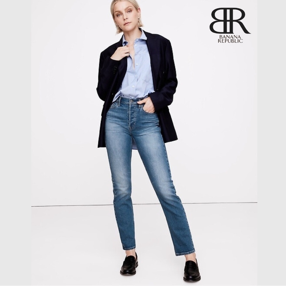 Banana Republic High Rise Straight Jean